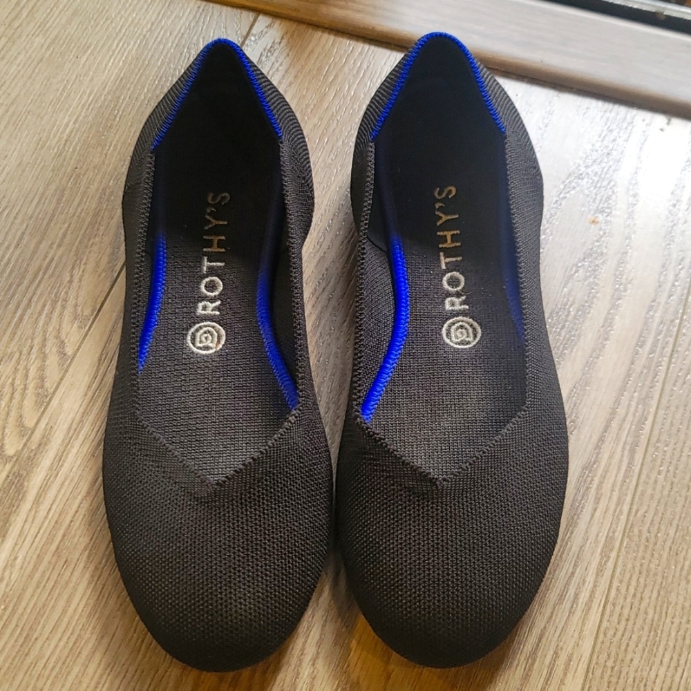 Rothy's The Flat in Black Size 9.5